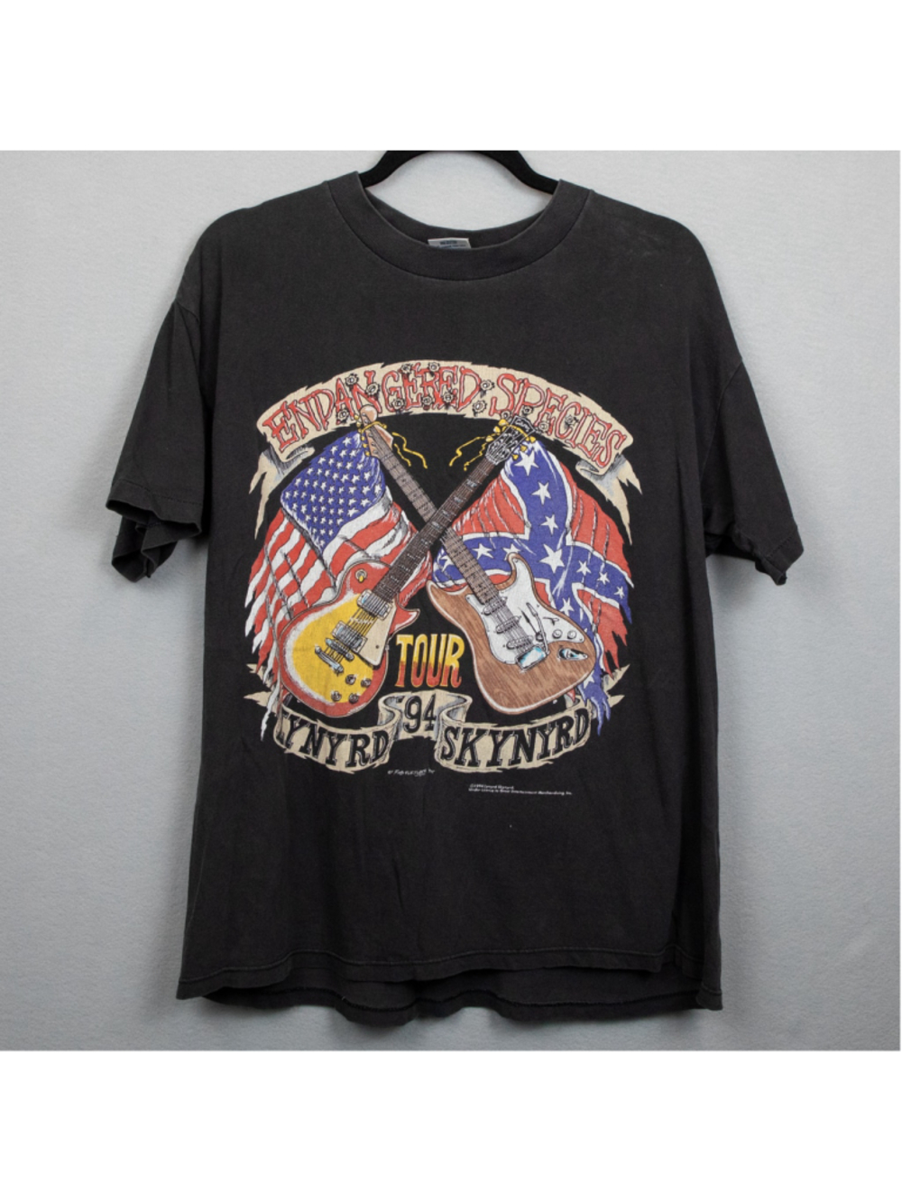 Vintage Lynyrd Skynyrd Endangered Species Tour '94 single stitch black t shirt-L